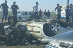 ۶ مصدوم در سانحه رانندگی اتوبان پیامبر اعظم در محدوده بستان آباد