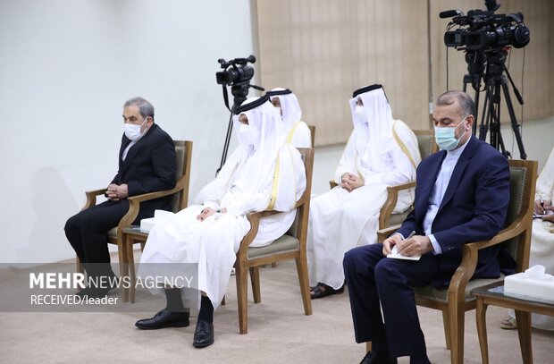دیدار امیر قطر با مقام معظم رهبری