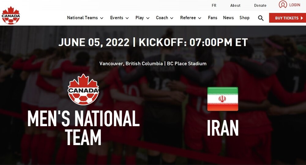 اعلام جزئیات برگزاری بازی تیم ملی فوتبال ایران با کانادا