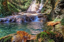 تخریب حوضچه‌های آهکی آبشار اسکلیم با آبتنی طبیعتگردان مدعی!