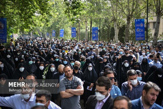 Funeral ceremony of Shia cleric Ayatollah Fateminia