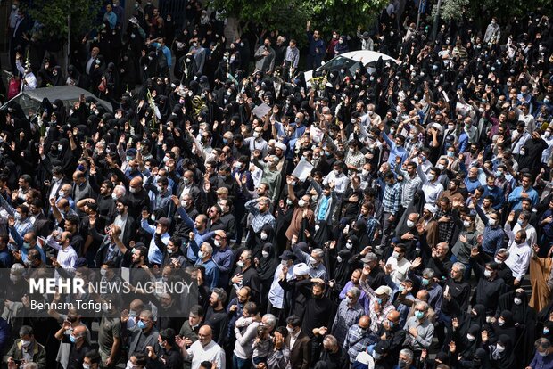 Funeral ceremony of Shia cleric Ayatollah Fateminia