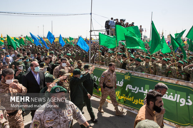 اجتماع حشد كبير من جنود محمد رسول الله (ص) تخليداً لذكرى تحرير مدينة خرمشهر