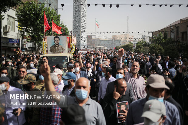 Funeral ceremony of martyr Sayyad Khodaei
