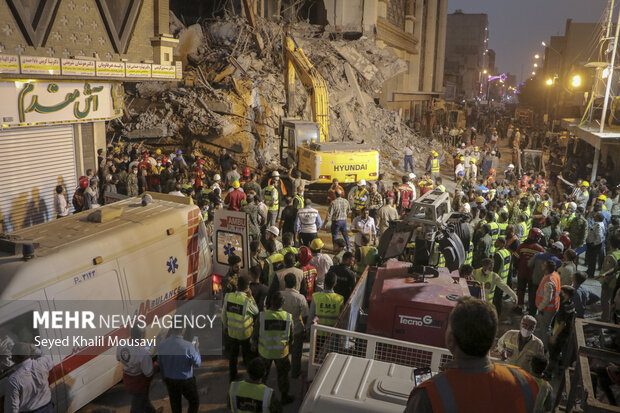  آمار فوت‌شدگان حادثه متروپل به ١٩ نفر رسید 