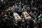 تہران کے علاقہ  نیاوران میں دو گمنام شہیدوں کی تشییع جنازہ