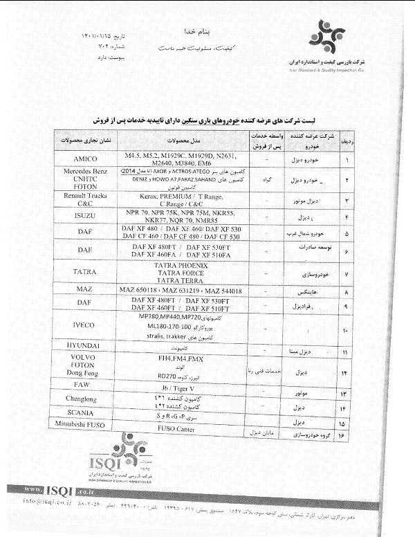 مشکل «خدمات پس از فروش» واردات کامیونهای دست دوم اروپایی حل شد