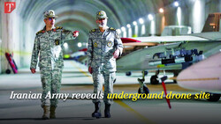 Iranian army reveals underground drone site