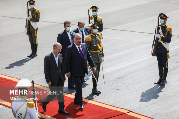 مراسم استقبال از رئیس جمهور تاجیکستان