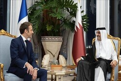 دیدار امیر قطر با رئیس جمهور فرانسه