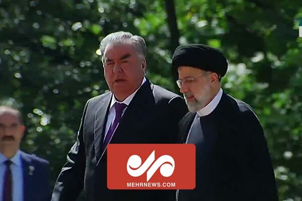 مراسم استقبال حجت الاسلام رئیسی از رئیس جمهور تاجیکستان 