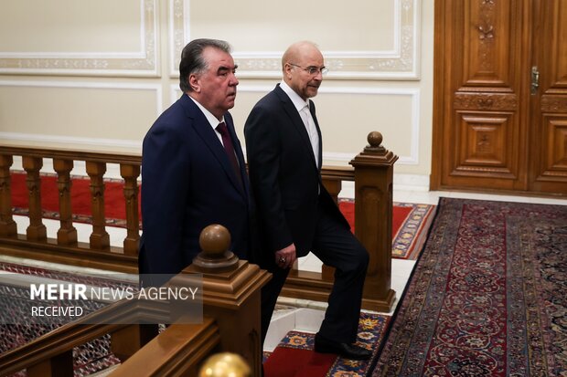 Meeting between Iran parl. speaker and Tajikistan president
