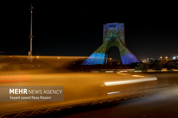 Video-mapping on Azadi Tower on Imam Khomeini demise anniv. 