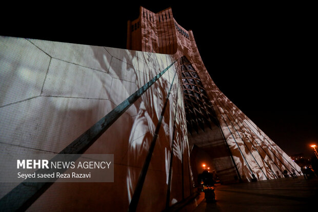 Video-mapping on Azadi Tower on Imam Khomeini demise anniv. 