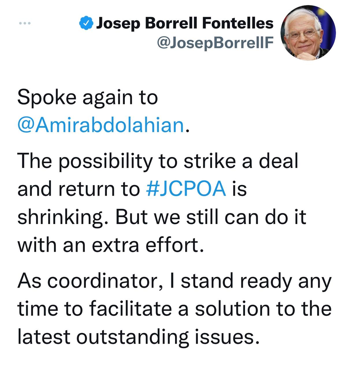 می توانیم با تلاش بیشتر با ایران به توافق برسیم