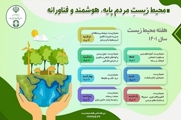 برگزاری برنامههای هفته محیطزیست با محوریت ارتقای فرهنگ
