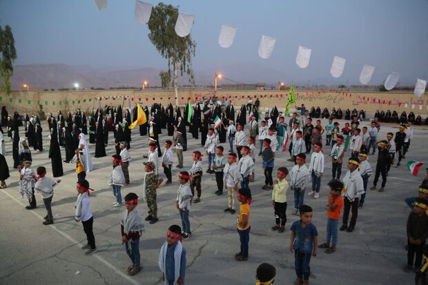 پرچم متبرک بارگاه امام رضا (ع) در مناطق محروم دشتی گردانده شد