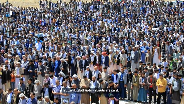 اقامه نماز باران در مناطق مختلف یمن + تصاویر