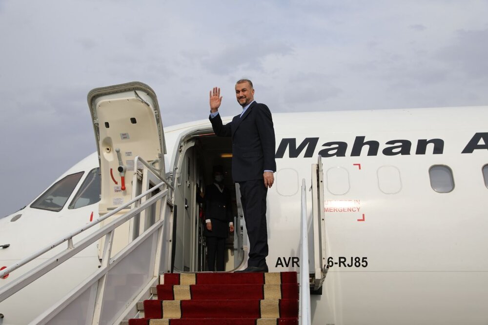 ایرانی وزیر خارجہ امیر عبداللہیان  ہندوستان کے دورے پر روانہ ہوگئے