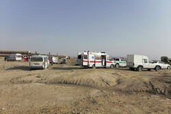 مصدومان حادثه خروج قطار مسافربری مشهد- یزد