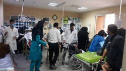 مصدومان حادثه قطار مشهد- یزد در بیمارستان طبس