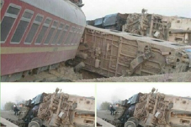 خروج قطار مشهد به یزد از ریل/ ۱۰ کشته و ۵۰ مصدوم تاکنون/ برخورد با بیل مکانیکی علت حادثه