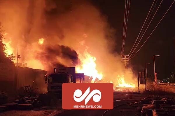 آتش سوزی یک کارخانه در شهرک‌های صهیونیست‌نشین