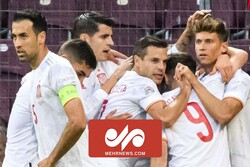 اسپانیا ۱ - سوئیس صفر / پیروزی ماتادورها با گل سارابیا