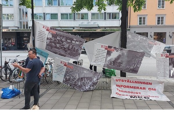 پلیس سوئد مانع از ادامه برگزاری نمایشگاه خانواده شهدای ترور شد