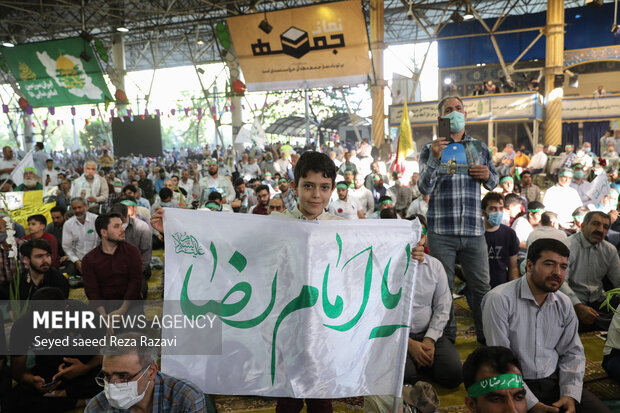 اجتماع بزرگ امام رضایی‌ها با عنوان «ولایت عشق» با حضور اقشار مختلف مردم و هیئات مذهبی در اعتراض به اهانت به ساحت پیامبر اعظم (ص) و امام هشتم (ع) بعدازظهر امروز جمعه ۲۰ خرداد ۱۴۰۱ در دانشگاه تهران برگزار شد.