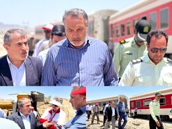 رئیس کمیسیون عمران مجلس از محل حادثه قطار مشهد - یزد بازدید کرد