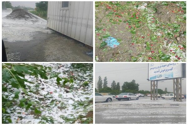 بارش برف و تگرگ بهاری در شهرهای آذربایجان غربی