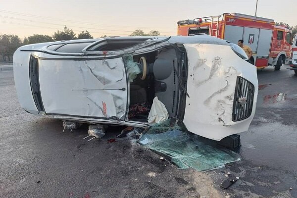 واژگونی خودروی تیبا در جاده «ازنا سگوند» ۶ مصدوم بر جا گذاشت