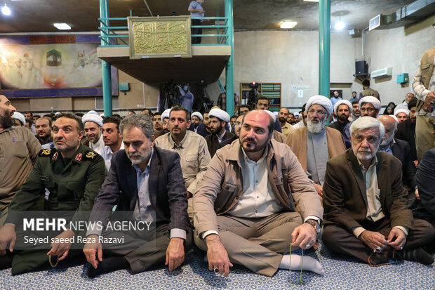 محسن منصوری استاندار تهران در مراسم اجتماع مردمی هسته‌های جهاد و پیشرفت حضور دارد