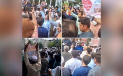 جنوبی کوریا میں ہندوستان کے سفارت خانے کے سامنے مسلمانوں کا احتجاجی مظاہرہ