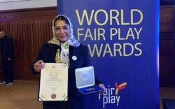 Iranian female referee gets World Fair Play Award