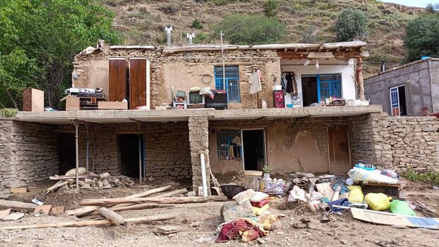 وضعیت روستای سیل‌زده تکله قوز خراسان شمالی پس از ۳ روز