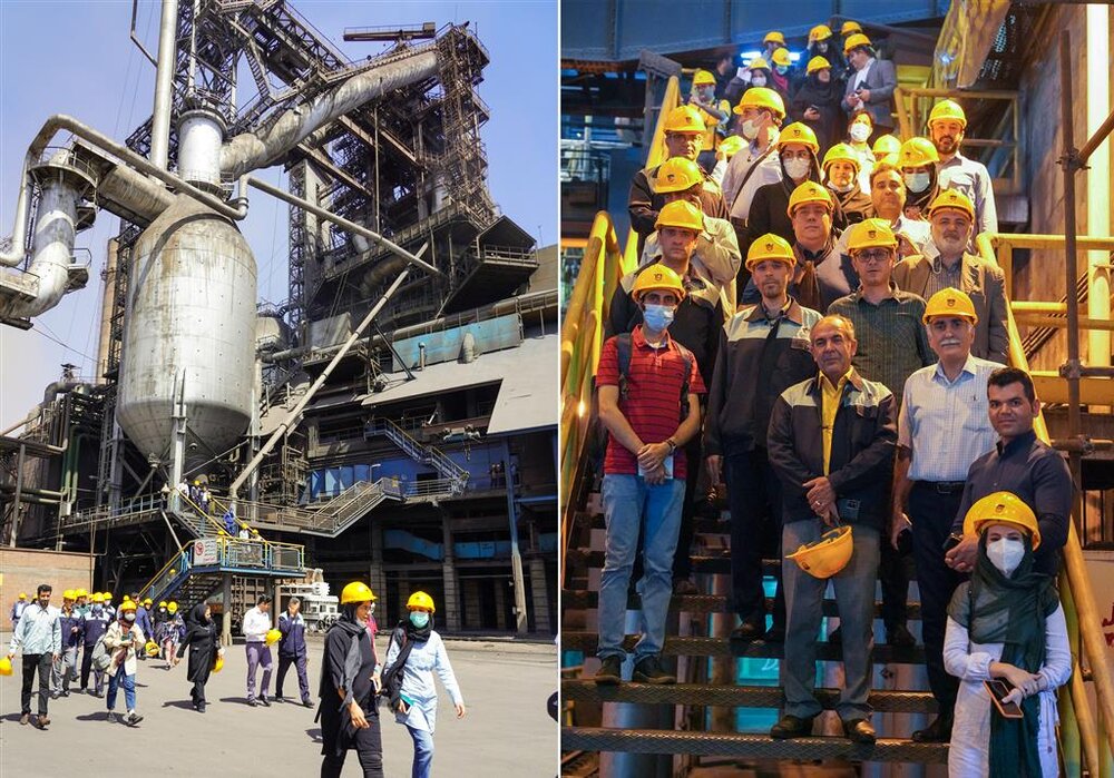 حضور خبرنگاران صنعت و معدن در ذوب آهن اصفهان