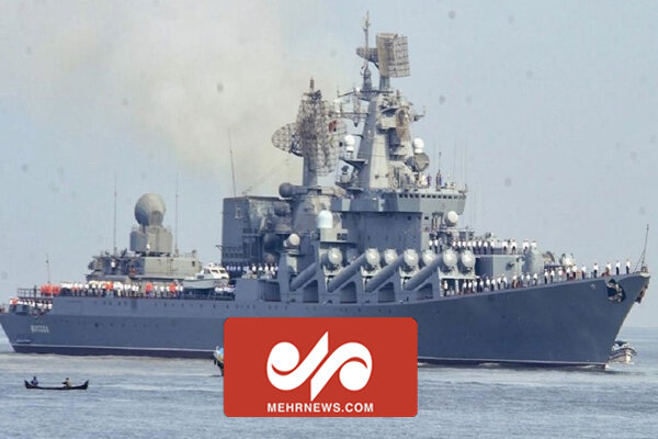 لحظه انهدام کشتی بزرگ روسی با موشک‌ هارپون