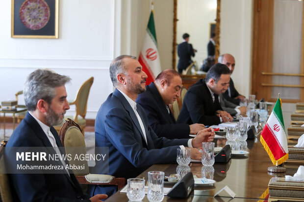 حسین امیرعبداللهیان وزیر امور خارجه ایران  و هیات همراه در محل دیدار و مذاکره با سرگئی لاوروف وزیر خارجه روسیه حضور دارند
