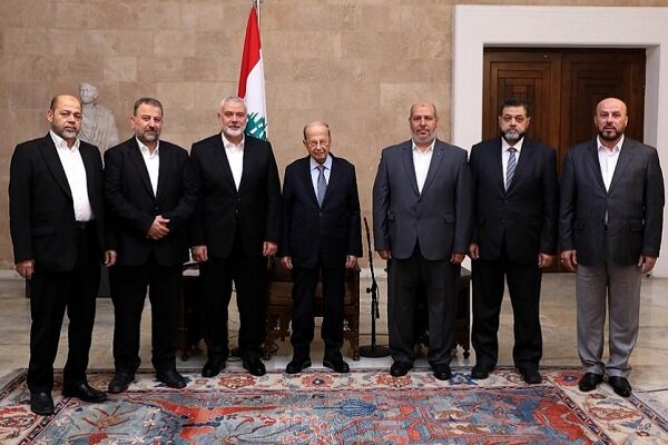 هنية على رأس وفد حماس يلتقي الرئيس اللبناني ميشال عون