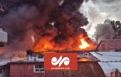 آتش سوزی گسترده تأسیسات لجستیکی در «حیفا»