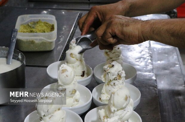 Sheer Yakh or Kulfi Afghan traditional ice cream