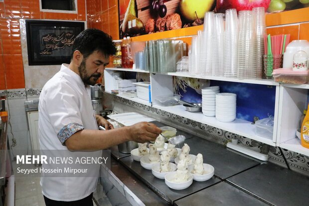 Sheer Yakh or Kulfi Afghan traditional ice cream