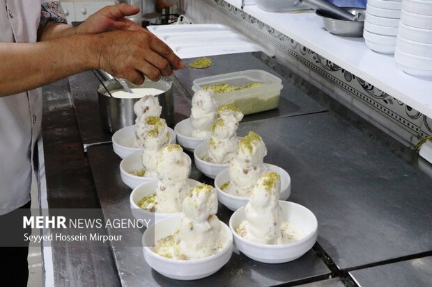 Sheer Yakh or Kulfi Afghan traditional ice cream