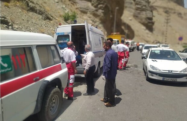 تصادف در جاده چالوس یک کشته و ۸ مصدوم برجا گذاشت