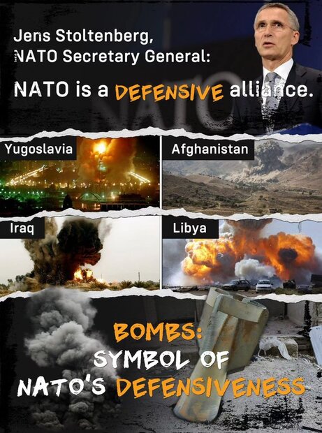 NATO claims on its defensive nature "Joke of the century"