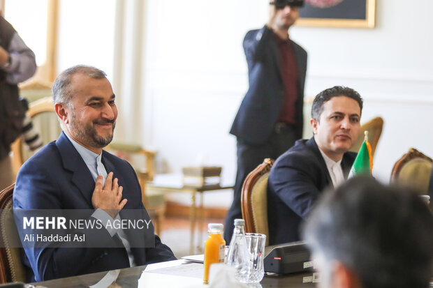 حسین امیر عبداللهیان وزیر امور خارجه ایران در دیدار وزرای خارجه آذربایجان و ایران حضور دارد