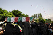 مراسم تشییع دو شهید گمنام در باشگاه انقلاب تهران