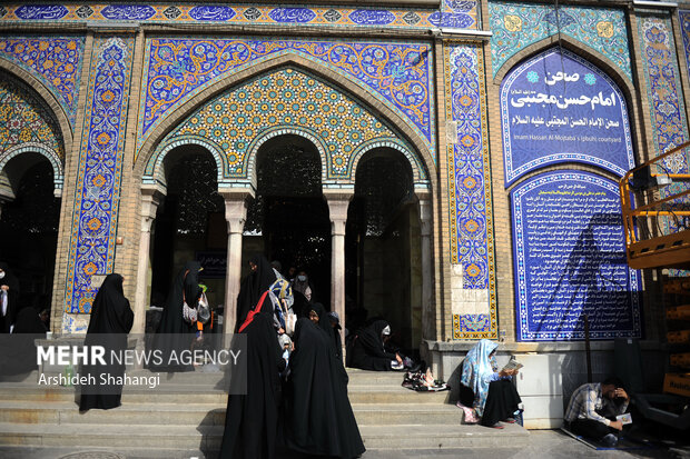 مراسم دعای روز عرفه بعدازظهر امروز شنبه ۱۸ تیر ۱۴۰۱ در حرم عبدالعظیم حسنی برگزار شد